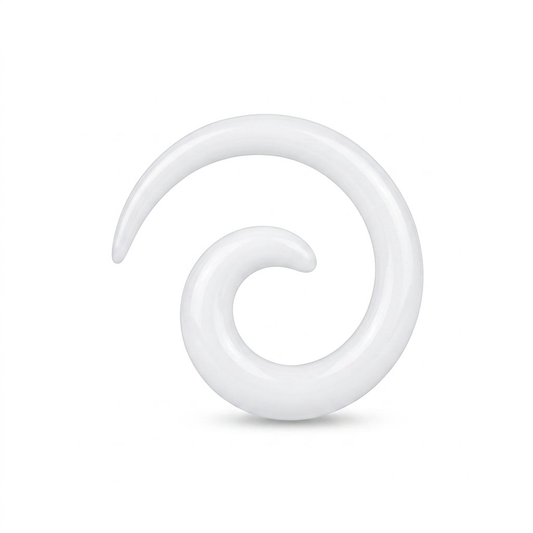 EXPANSORES TAPER ESPIRAL PLASTICO BLANCO