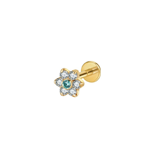 LABRET LADY DI TITANIO AMARILLO CIRCÓN BLANCO