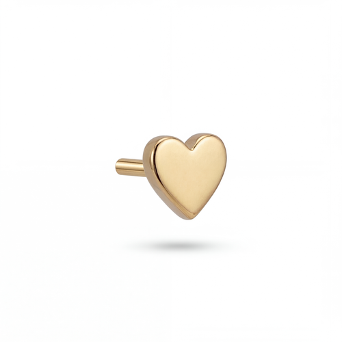 TOP MINI CORAZÓN PLANO LISO ORO 730 AMARILLO