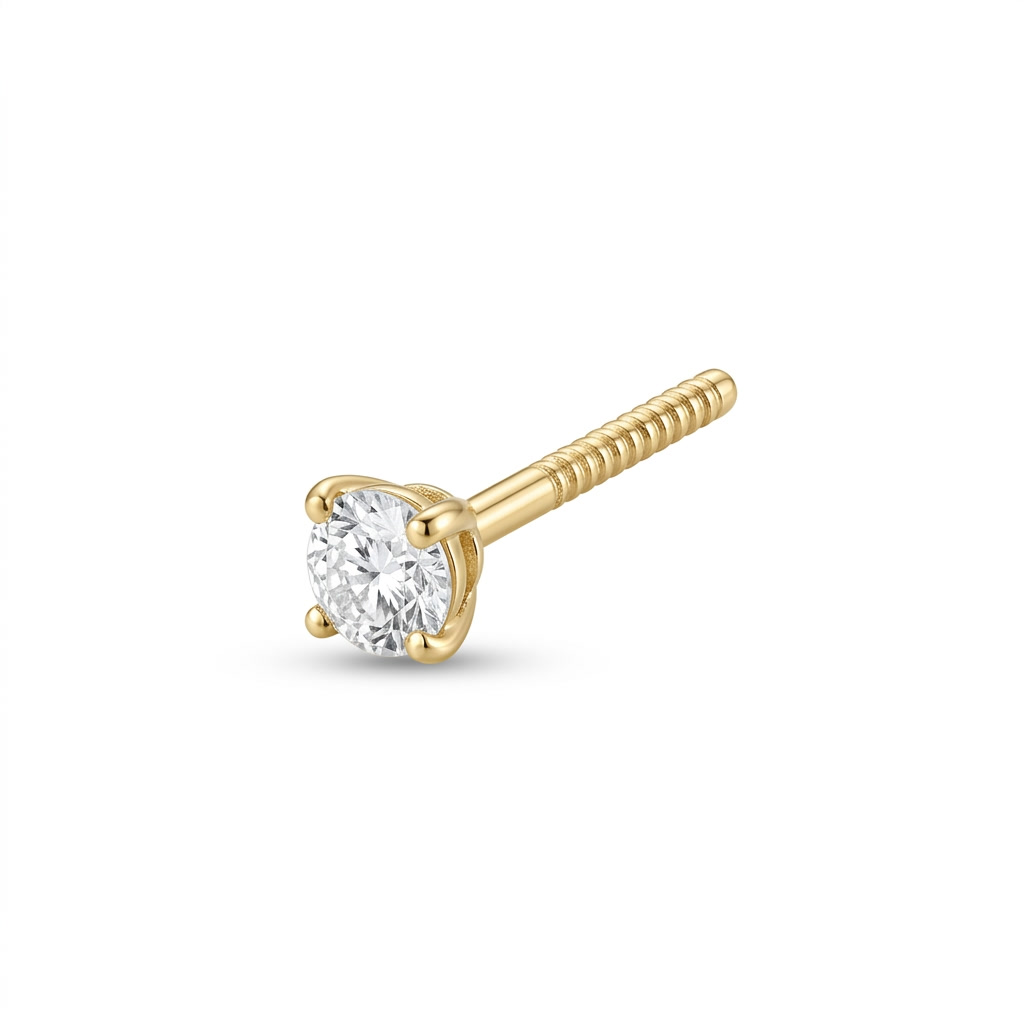 TOP ESTÁNDAR SOLITARIO UÑAS REDONDA ORO 730 AMARILLO CIRCÓN BLANCO