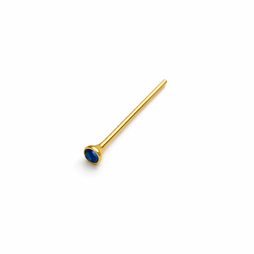 TOP EXTA LARGO SOLITARIO CAJA REDONDA ORO 730 AMARILLO CIRCÓN AZUL
