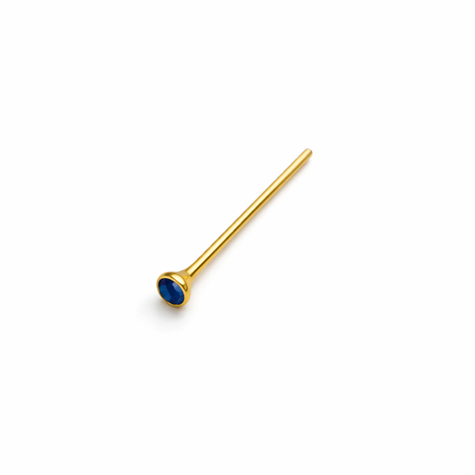 TOP EXTA LARGO SOLITARIO CAJA REDONDA ORO 730 AMARILLO CIRCÓN AZUL