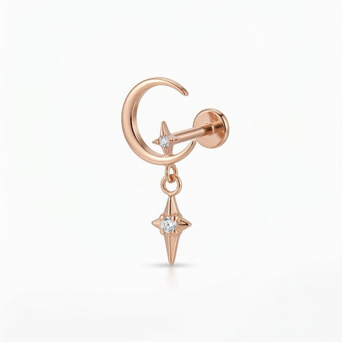 LABRET LUNA TITANIO ROSA