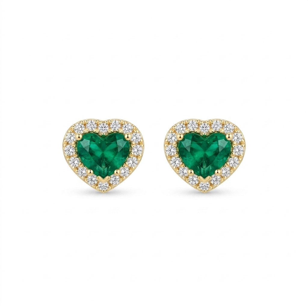 TOPOS CORAZÓN CLUSTER ORO 750 AMARILLO