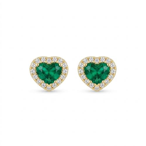 TOPOS CORAZÓN CLUSTER ORO 750 AMARILLO