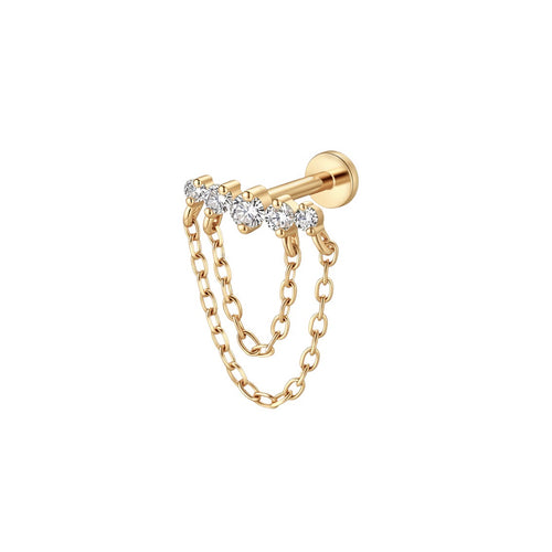 LABRET HELIX BAGUETTE ORO 750 AMARILLO