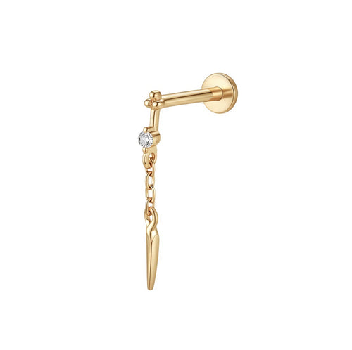LABRET TRIPLE ESTRELLA CADENA ORO 750 AMARILLO