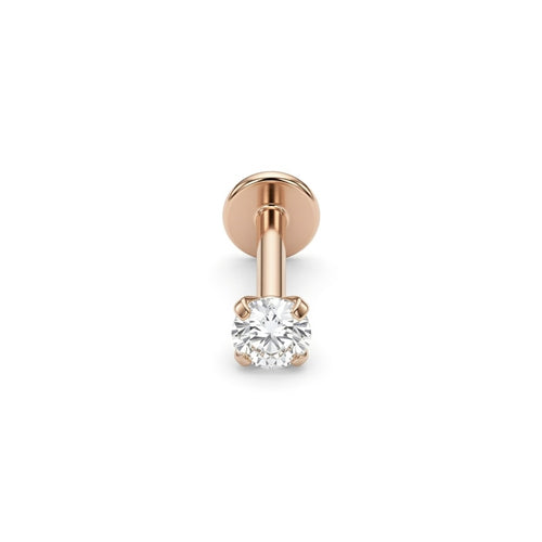 LABRET SOLITARIO UÑAS REDONDA TITANIO ROSA CIRCÓN