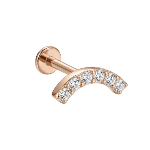 LABRET UN RIEL CARRE TITANIO ROSA CIRCÓN