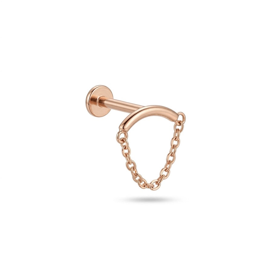 LABRET CLICKER COLGANTE LISO TITANIO ROSA CIRCÓN