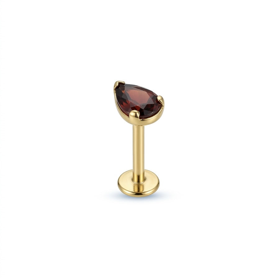 LABRET SOLITARIO CAJA LAGRIMA TITANIO AMARILLO CIRCÓN