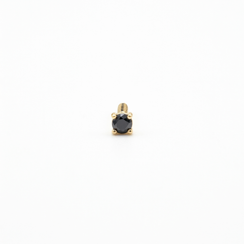 TOP MINI SOLITARIO UÑAS REDONDA ORO 750 AMARILLO DIAMANTE