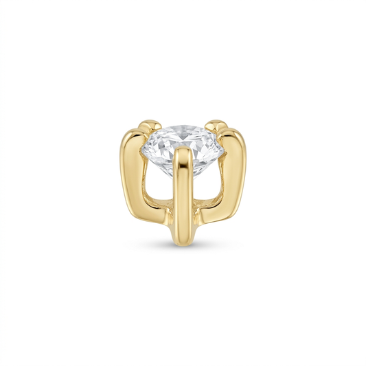 TOP ESTÁNDAR SOLITARIO UÑAS REDONDA ORO 730 AMARILLO CIRCÓN BLANCO