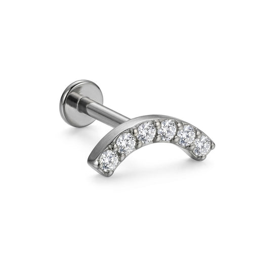 LABRET UN RIEL CARRE TITANIO BLANCO CIRCÓN