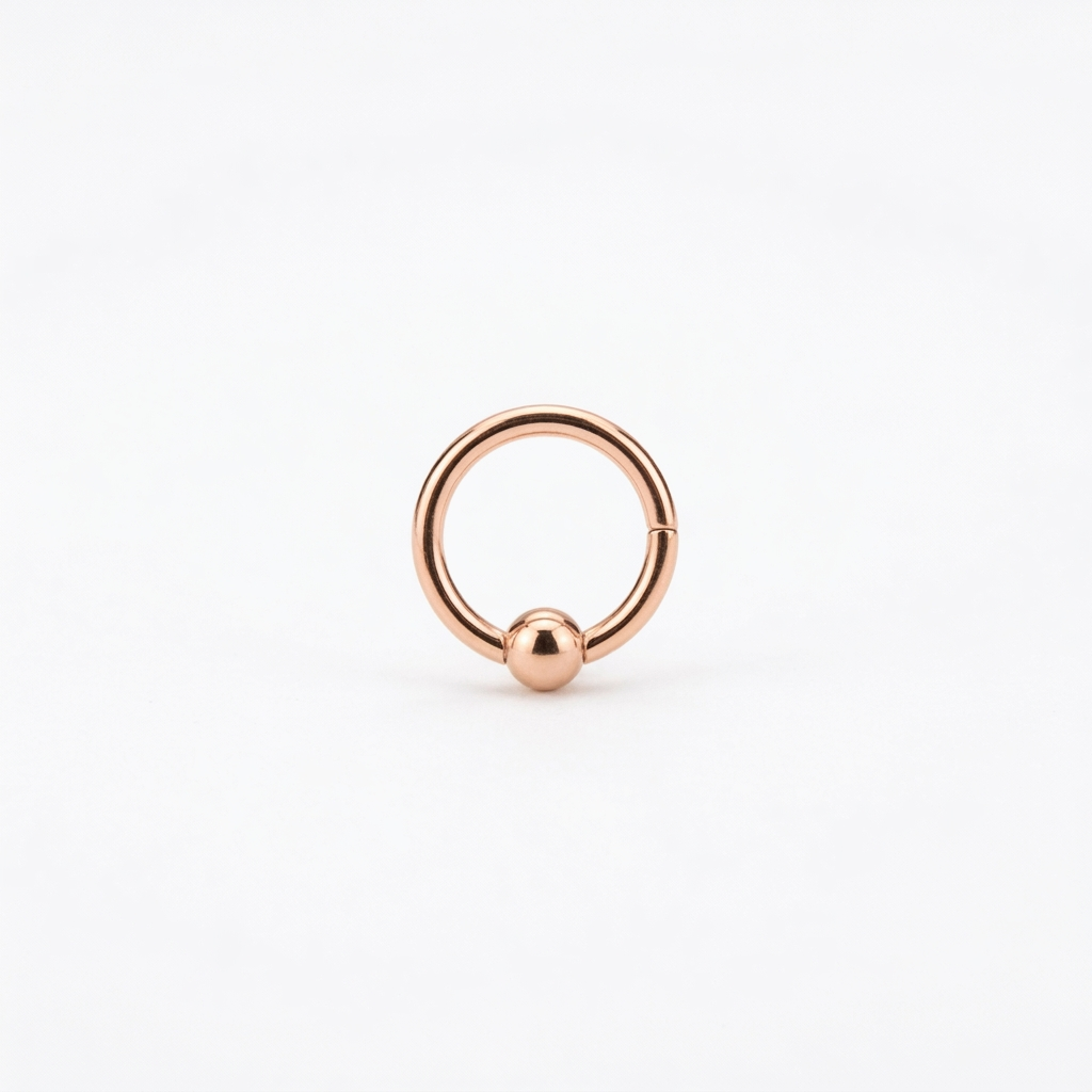 LUP ARO CERRADO CON ESFERA TITANIO ROSA