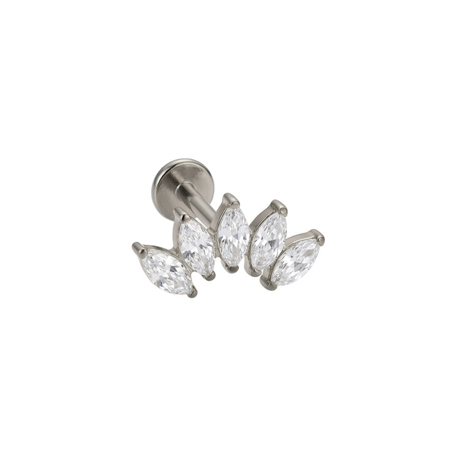LABRET HELIX RIEL MARQUIS 5 TITANIO BLANCO CIRCÓN