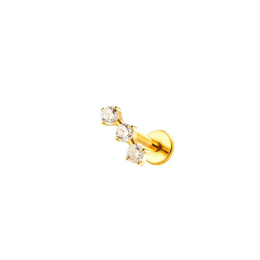 LABRET HELIX AZUCAR 3 TITANIO AMARILLO CIRCÓN BLANCO