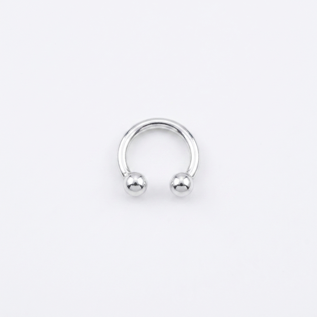 EARCUFF LOKBULL PLATA BLANCO