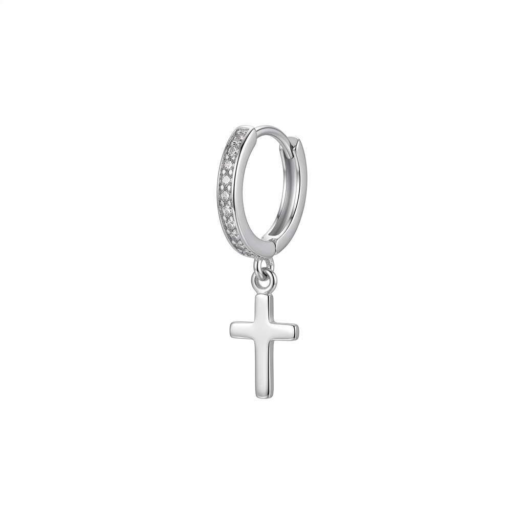 LUP CLICKER RIEL CRUZ COLGANTE ORO 730 BLANCO CIRCÓN BLANCO