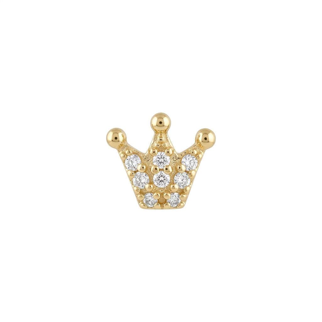 TOP ESTÁNDAR CORONA ENGASTE UÑAS ORO 730 AMARILLO CIRCÓN BLANCO