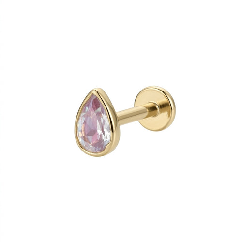 LABRET SOLITARIO CAJA LAGRIMA TITANIO AMARILLO CIRCÓN