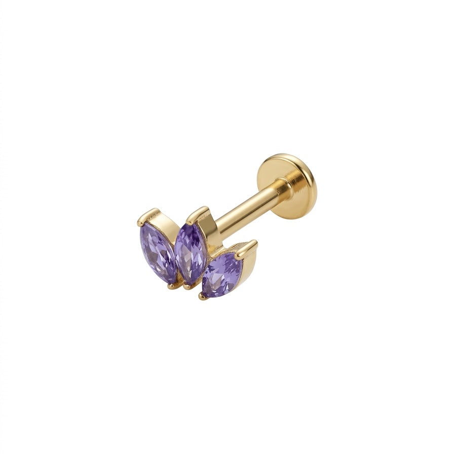 LABRET ZAG TITANIO AMARILLO CIRCÓN