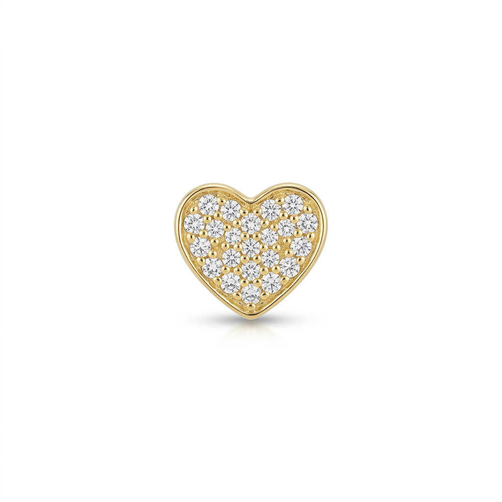 TOP ESTÁNDAR CORAZÓN ENGASTE CAJA ORO 730 AMARILLO CIRCÓN BLANCO