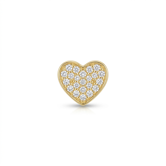 TOP ESTÁNDAR CORAZÓN ENGASTE CAJA ORO 730 AMARILLO CIRCÓN BLANCO