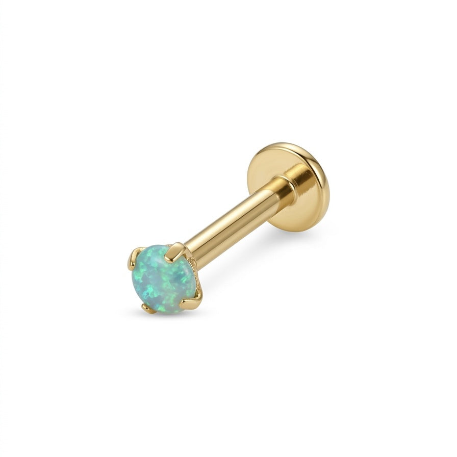 LABRET SOLITARIO UÑAS REDONDA TITANIO AMARILLO CIRCÓN