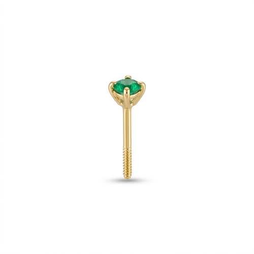 TOP ESTÁNDAR SOLITARIO UÑAS REDONDA ORO 730 AMARILLO CIRCÓN VERDE