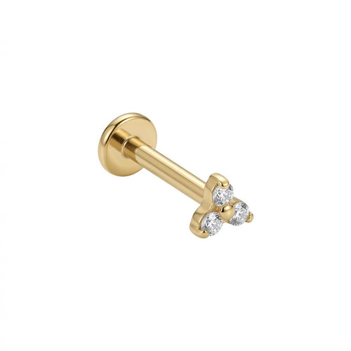 LABRET TREBOL TITANIO AMARILLO CIRCÓN
