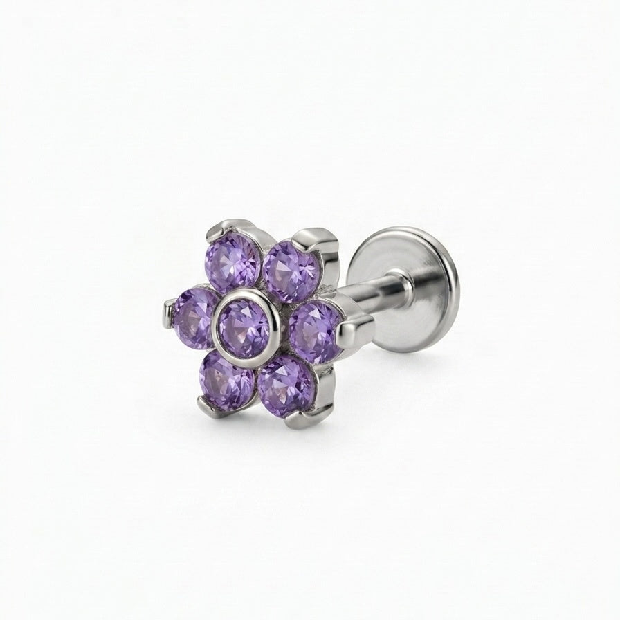 LABRET LADY DI TITANIO BLANCO CIRCÓN
