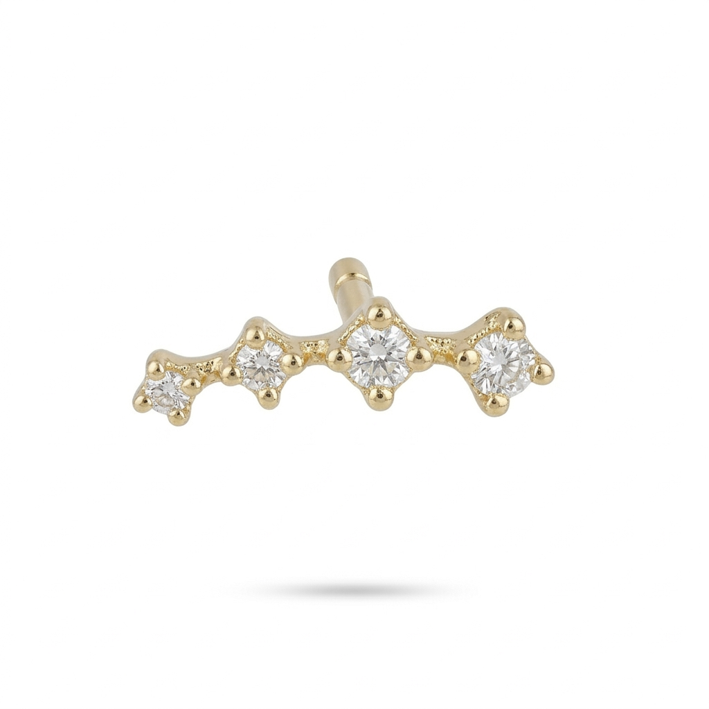 TOP ESTÁNDAR HELIX RIEL AZUCAR 4 ORO 730 AMARILLO CIRCÓN BLANCO