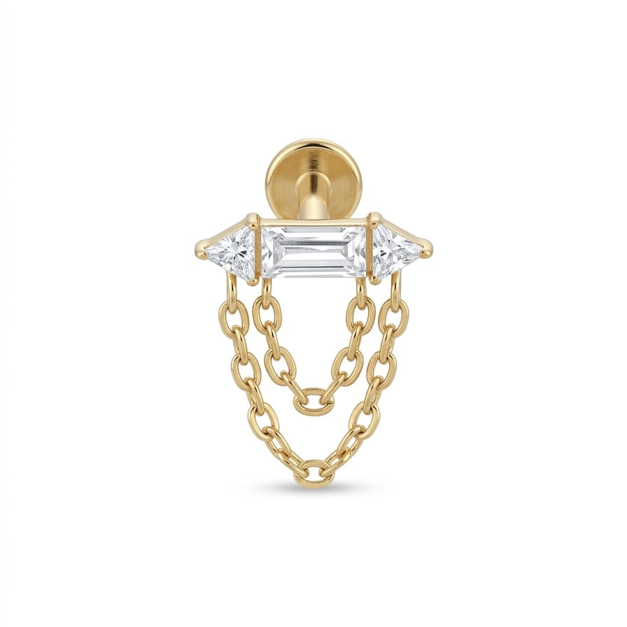 LABRET HELIX BAGUETTE TITANIO AMARILLO CIRCÓN