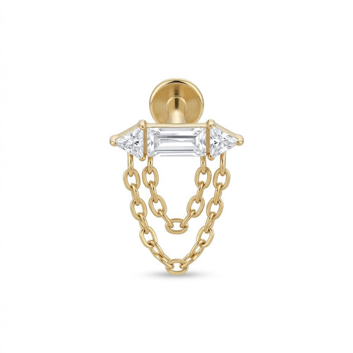 LABRET HELIX BAGUETTE TITANIO AMARILLO CIRCÓN