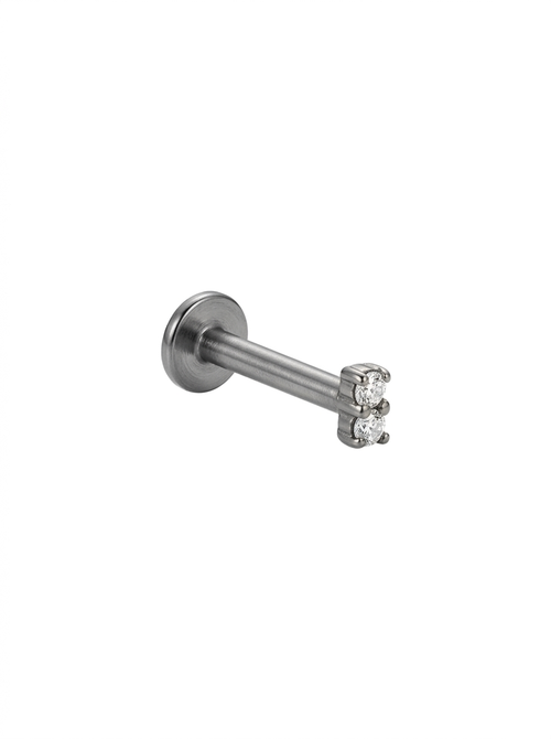 LABRET ORUGA GRUESA LUNA TITANIO BLANCO CIRCÓN
