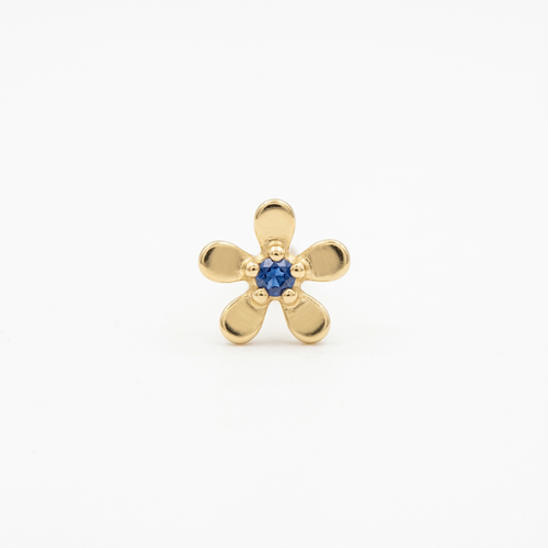 TOP ESTÁNDAR FLOR 5 PUNTAS ORO 730 AMARILLO CIRCÓN AZUL