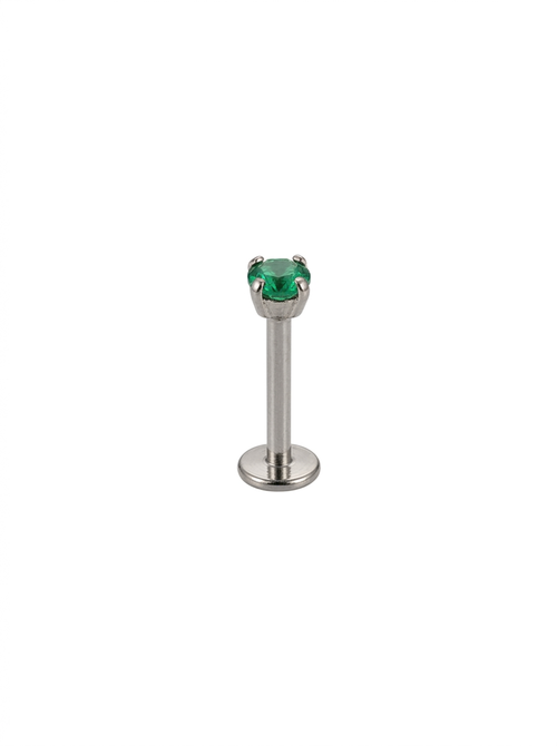 LABRET SOLITARIO UÑAS REDONDA TITANIO BLANCO CIRCÓN