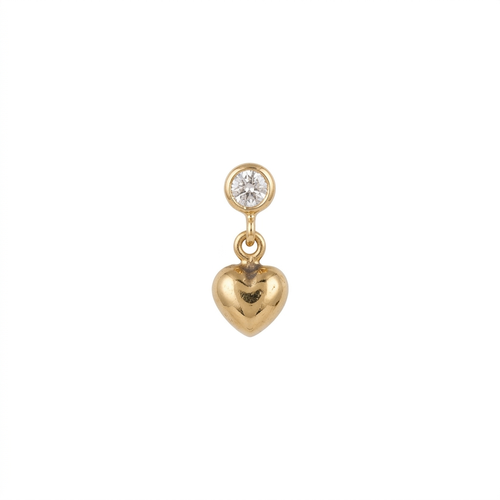TOP ESTÁNDAR CORAZÓN VOLUMEN LISO ORO 730 AMARILLO CIRCÓN BLANCO