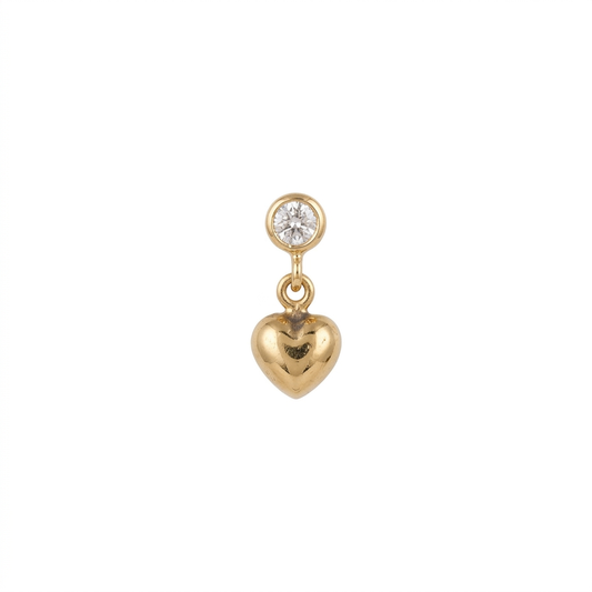 TOP ESTÁNDAR CORAZÓN VOLUMEN LISO ORO 730 AMARILLO CIRCÓN BLANCO