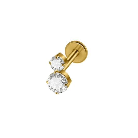 LABRET LADY DI TITANIO AMARILLO CIRCÓN BLANCO