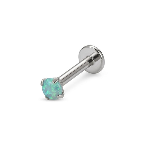 LABRET SOLITARIO UÑAS REDONDA TITANIO BLANCO CIRCÓN