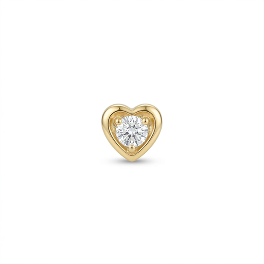 TOP ESTÁNDAR CORAZÓN ENGASTE CAJA ORO 730 AMARILLO CIRCÓN BLANCO