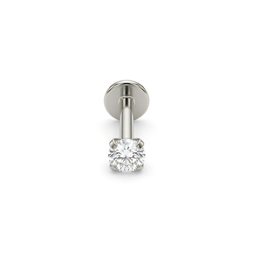 LABRET SOLITARIO UÑAS REDONDA TITANIO BLANCO CIRCÓN