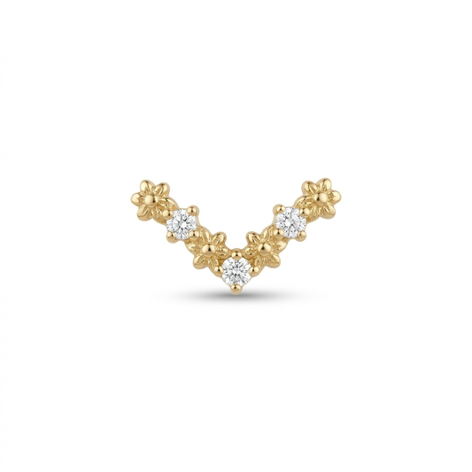 TOP ESTÁNDAR HELIX FIGURA RIEL ORO 730 AMARILLO CIRCÓN BLANCO
