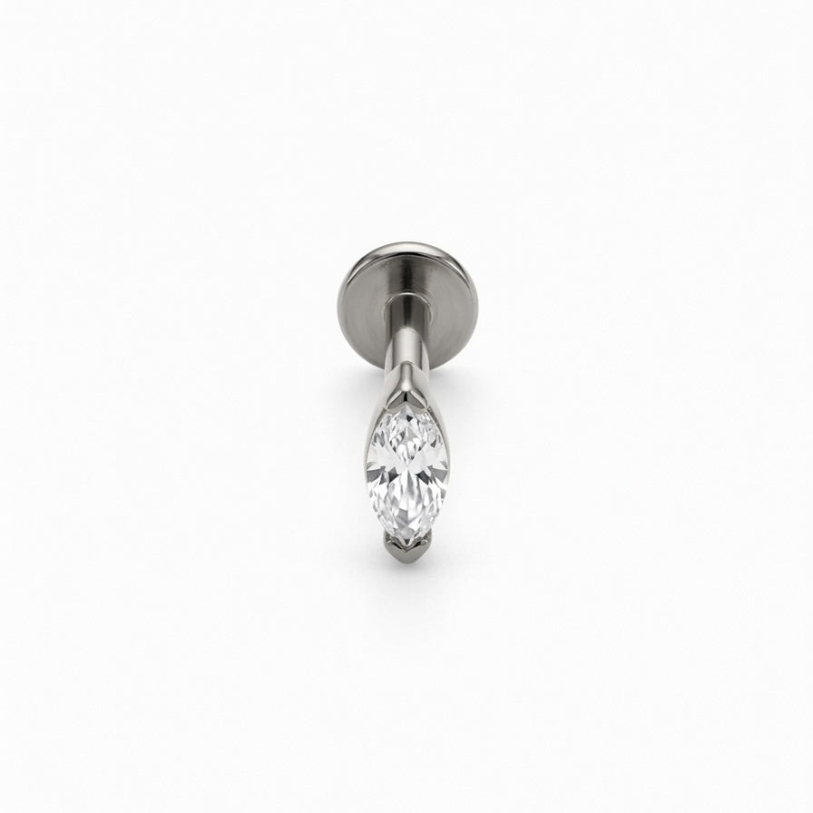 LABRET SOLITARIO MARQUIS TITANIO BLANCO CIRCÓN