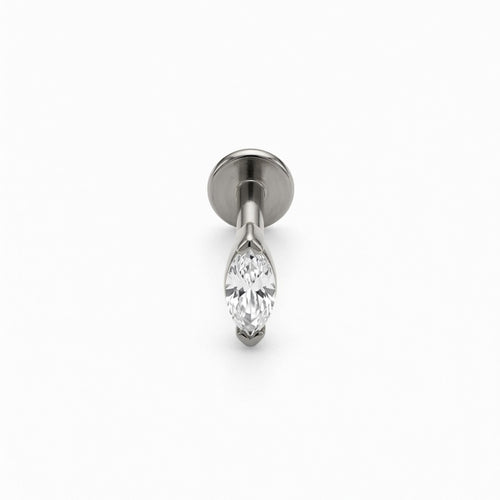 LABRET SOLITARIO MARQUIS TITANIO BLANCO CIRCÓN