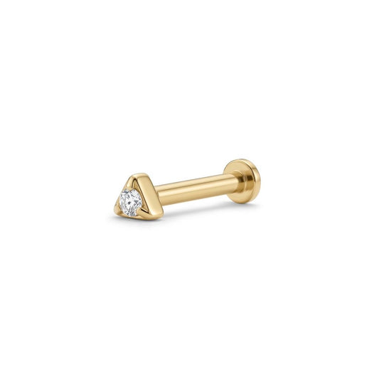 LABRET SOLITARIO CAJA CORAZON ORO 750 AMARILLO