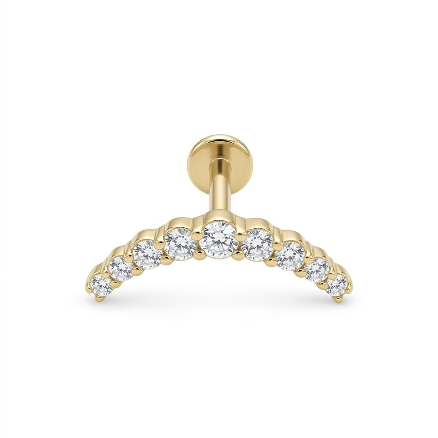LABRET HELIX AZUCAR 9 TITANIO AMARILLO CIRCÓN