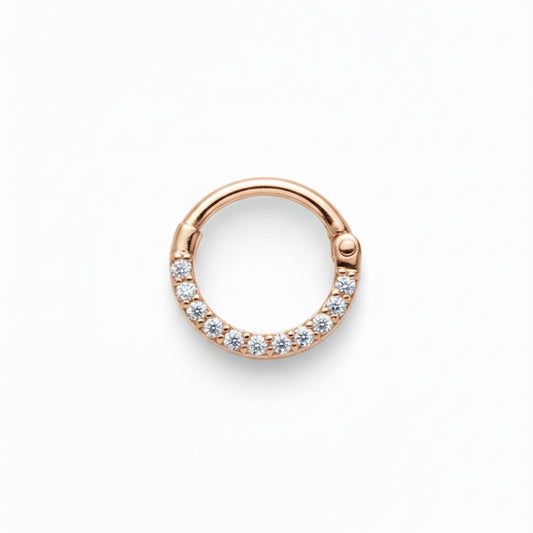 LUP CLICKER INVISIBLE RIEL LATERAL ORO 730 ROSA CIRCÓN BLANCO
